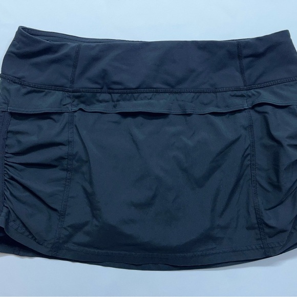 Lululemon Low Rise Skorts Womens Size 6 Black Zip Pocket - Picture 2 of 9